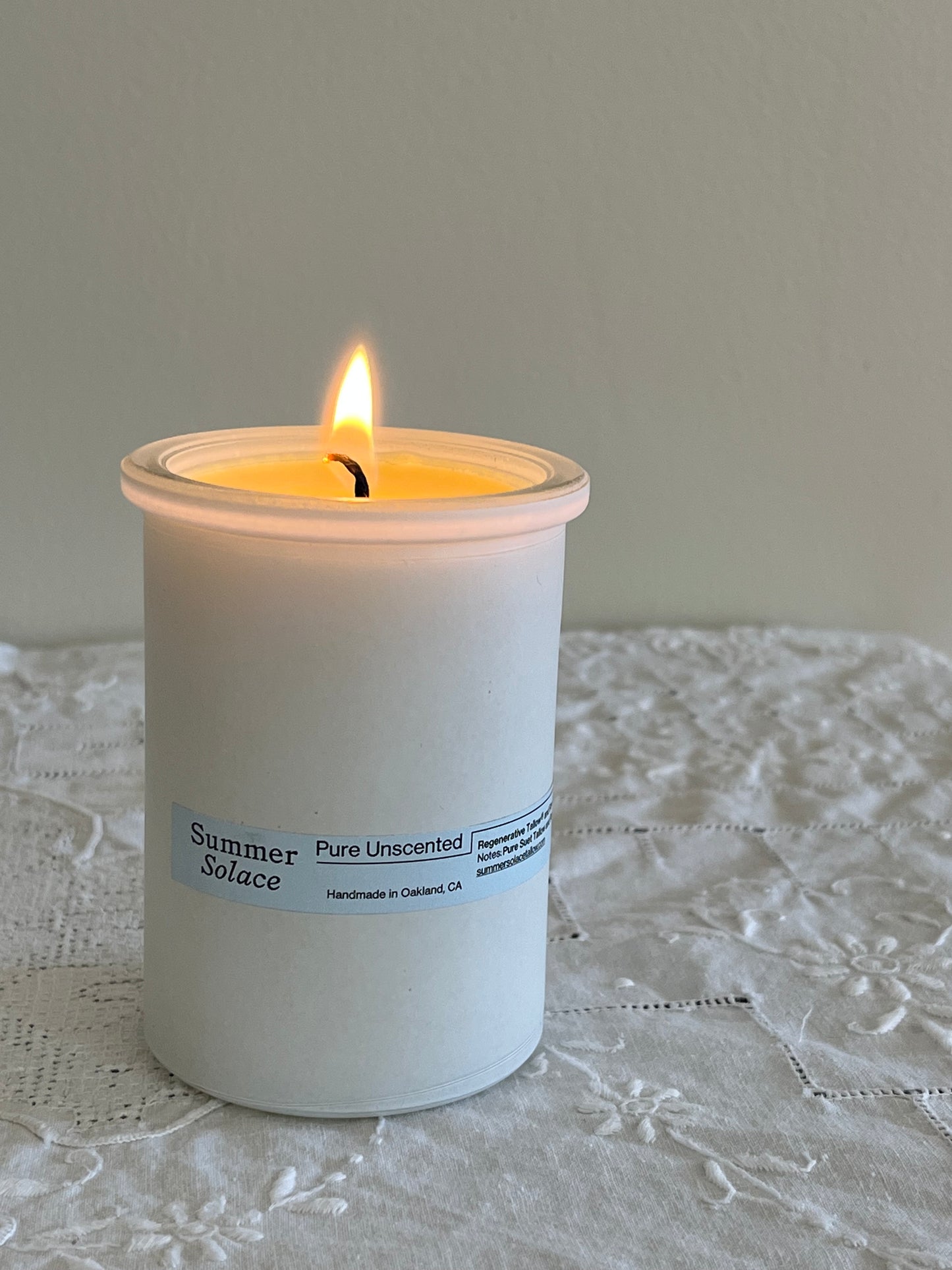 Pure Unscented: Tallow and Beeswax Candle