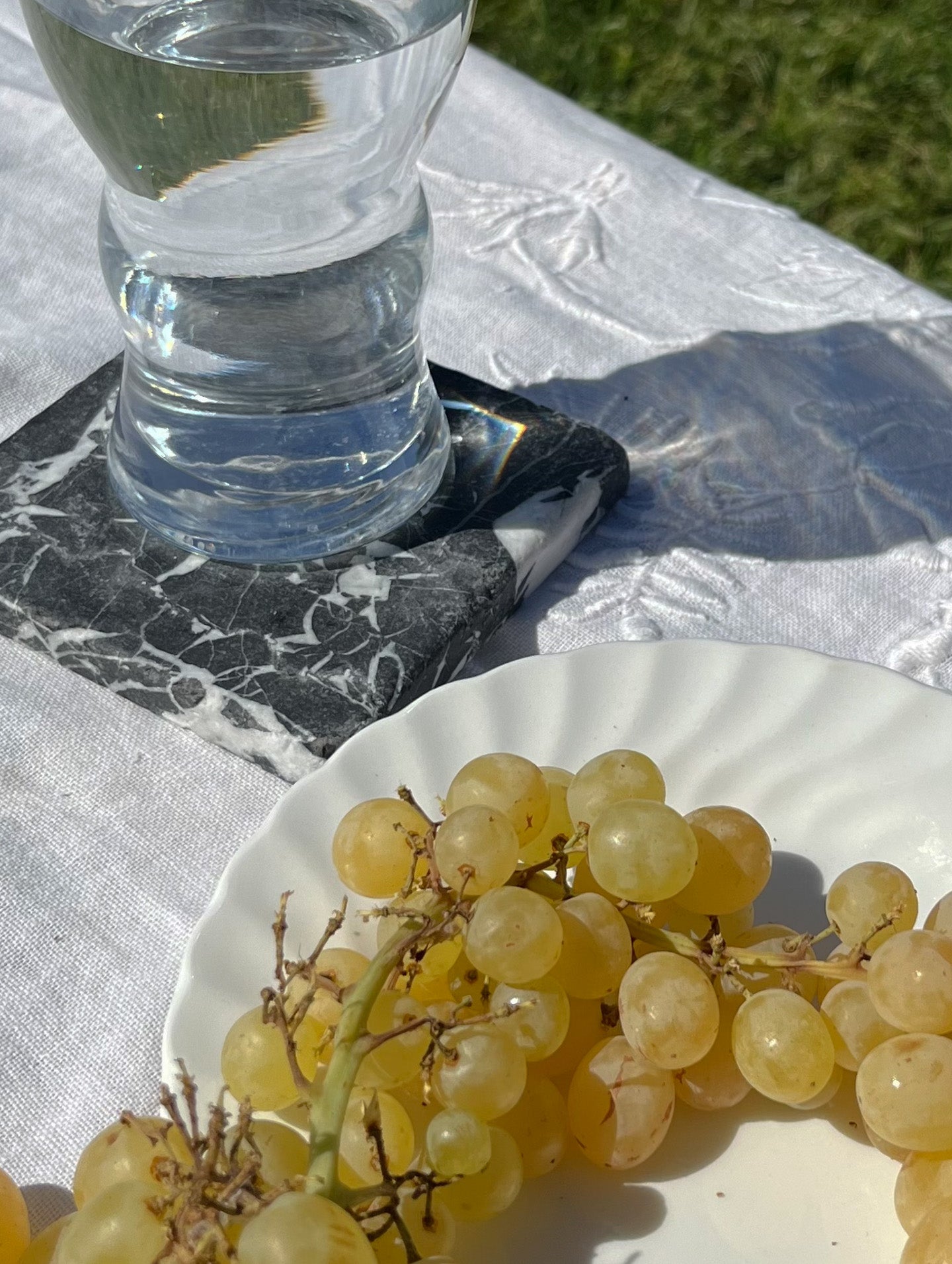 Honed marble coasters