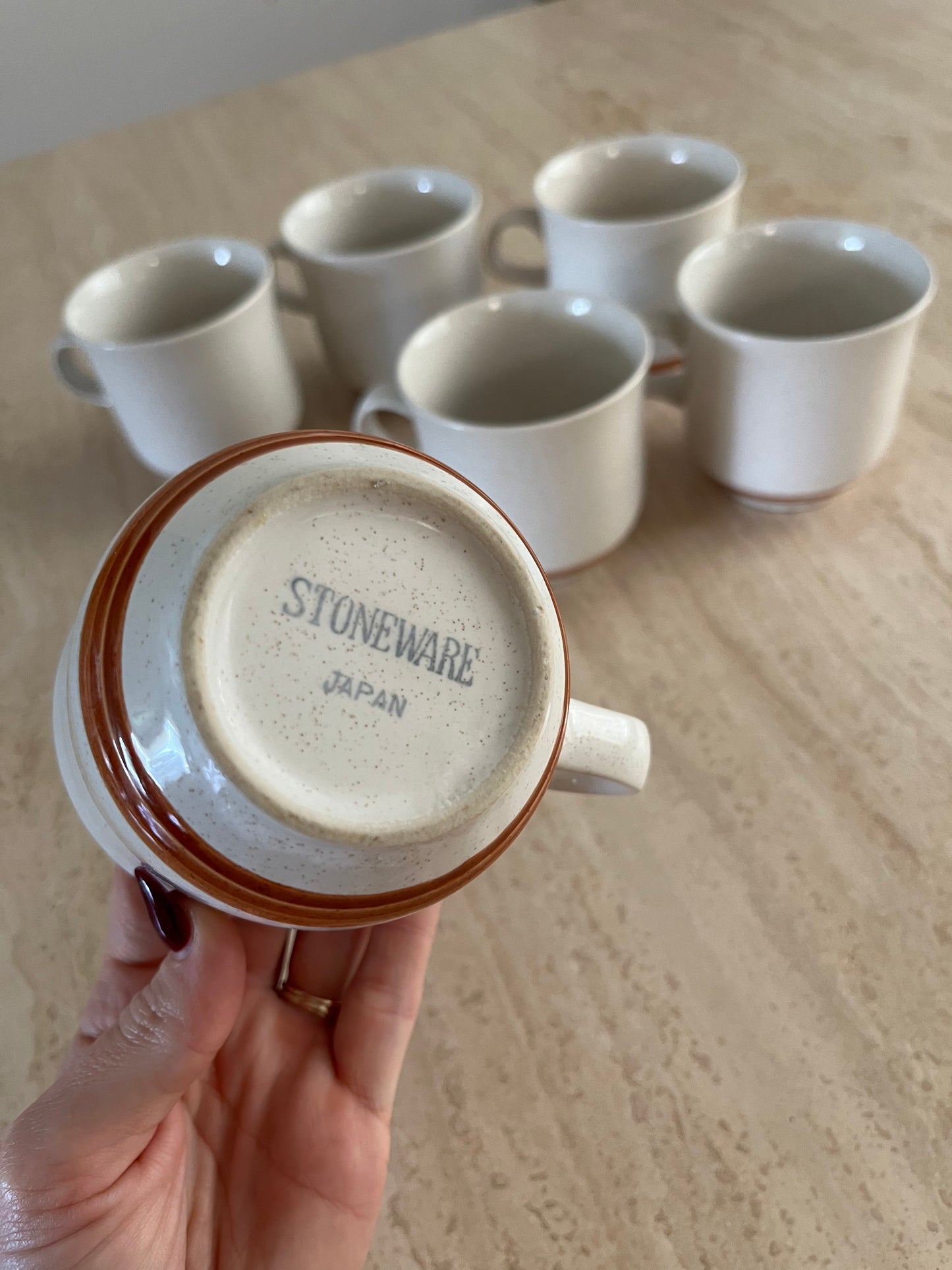 Japanese stoneware mugs