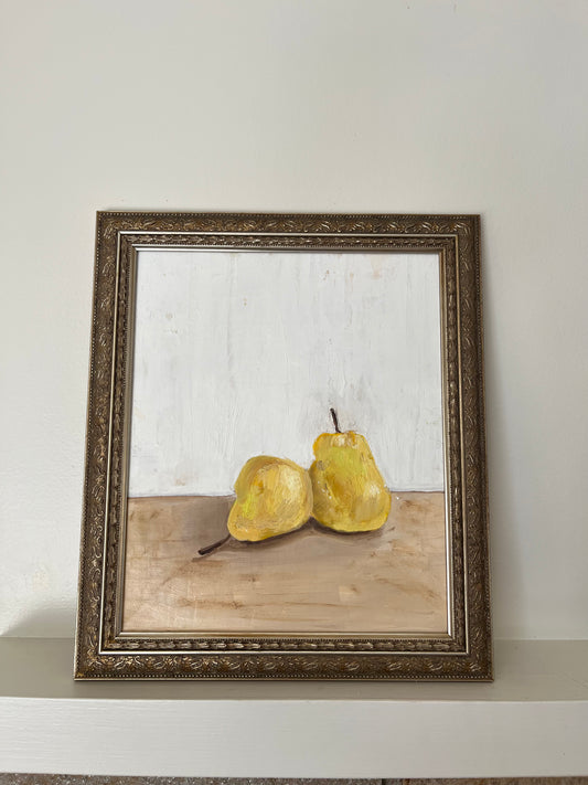 Original oil painting still life - pears